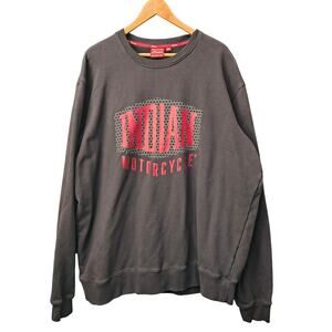 Genuine Indian Motorcycle Men's Pull-Over Sweatshirt Shield Logo Blackish-Gray